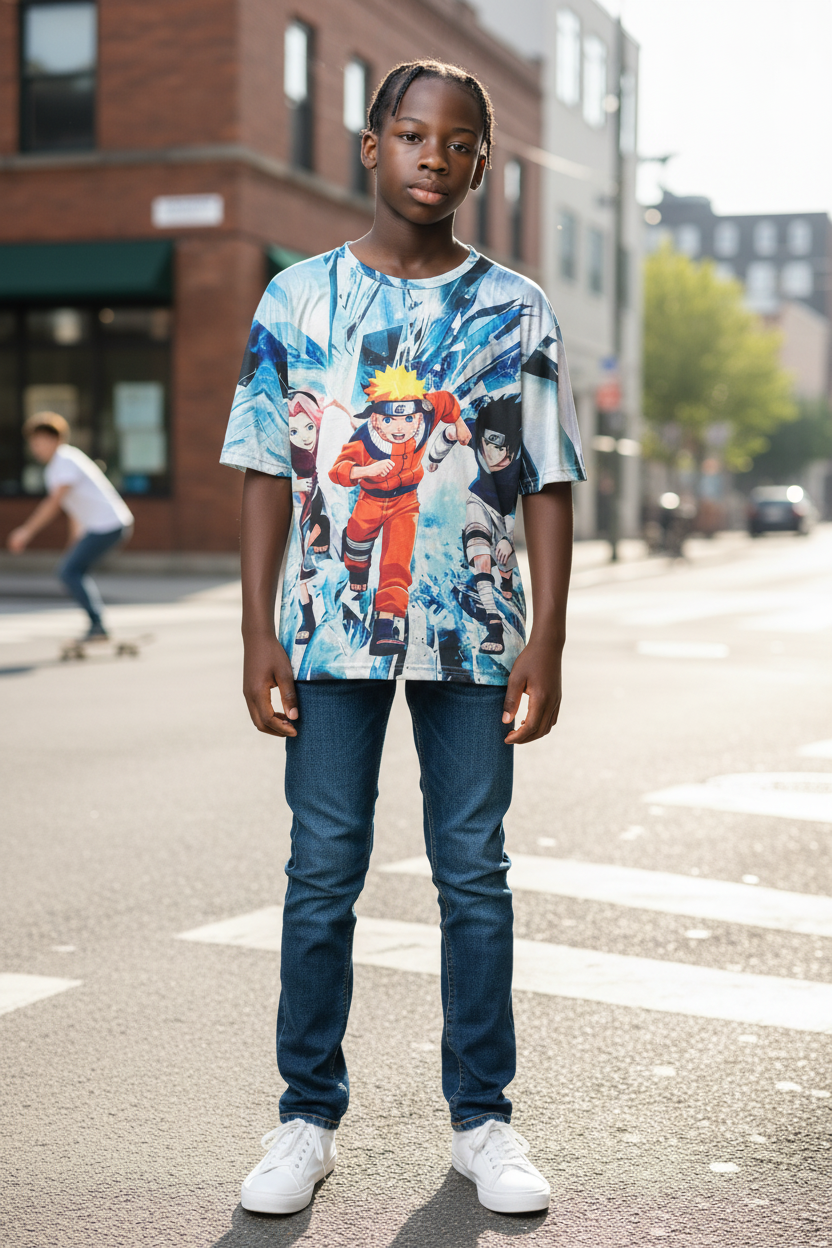 Ninja Hero Style Graphic T-Shirt – Casual Tee for Teens & Adults