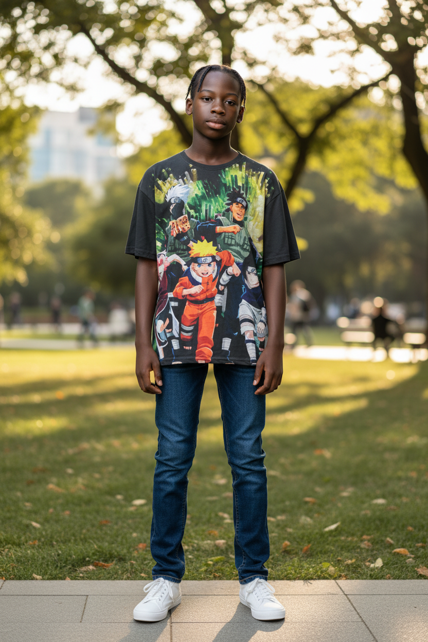 Ninja Warrior Style Graphic T-Shirt – Casual Tee for Teens & Adults