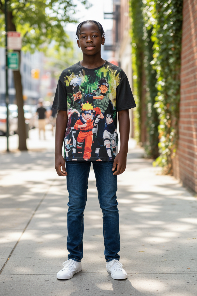 Ninja Warrior Style Graphic T-Shirt – Casual Tee for Teens & Adults