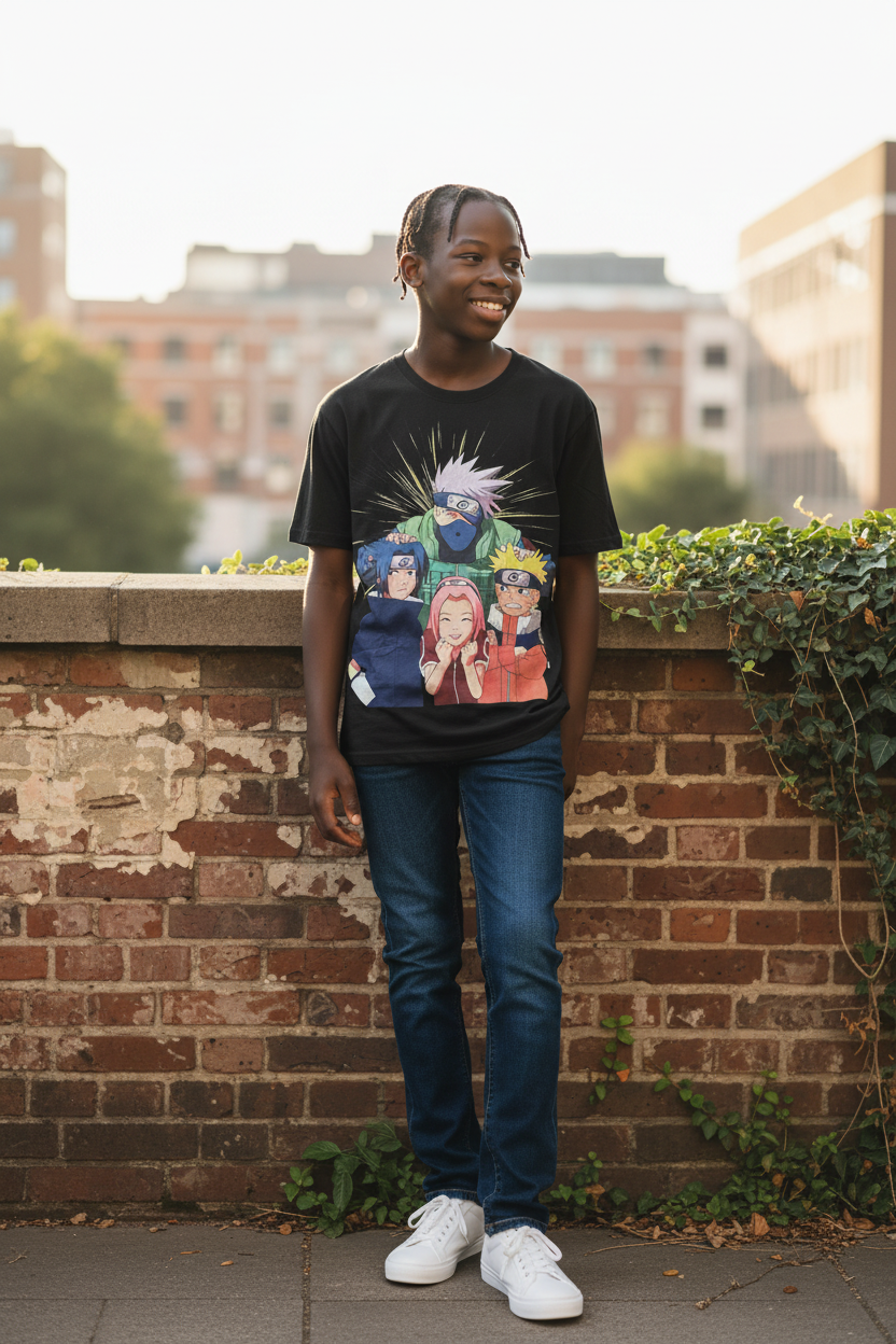 Ninja Warrior Style Graphic T-Shirt – Casual Tee for Teens & Adults