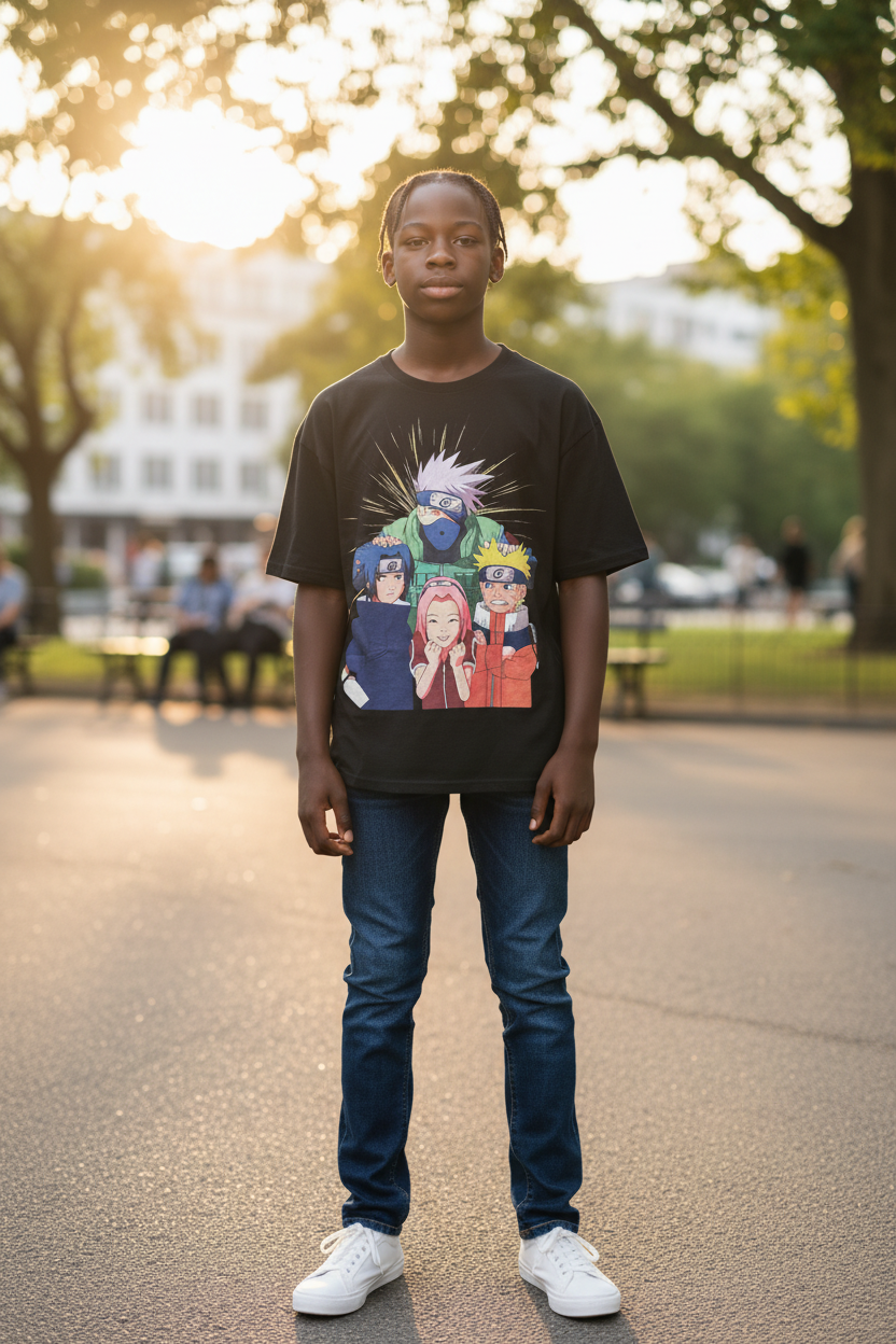 Ninja Warrior Style Graphic T-Shirt – Casual Tee for Teens & Adults