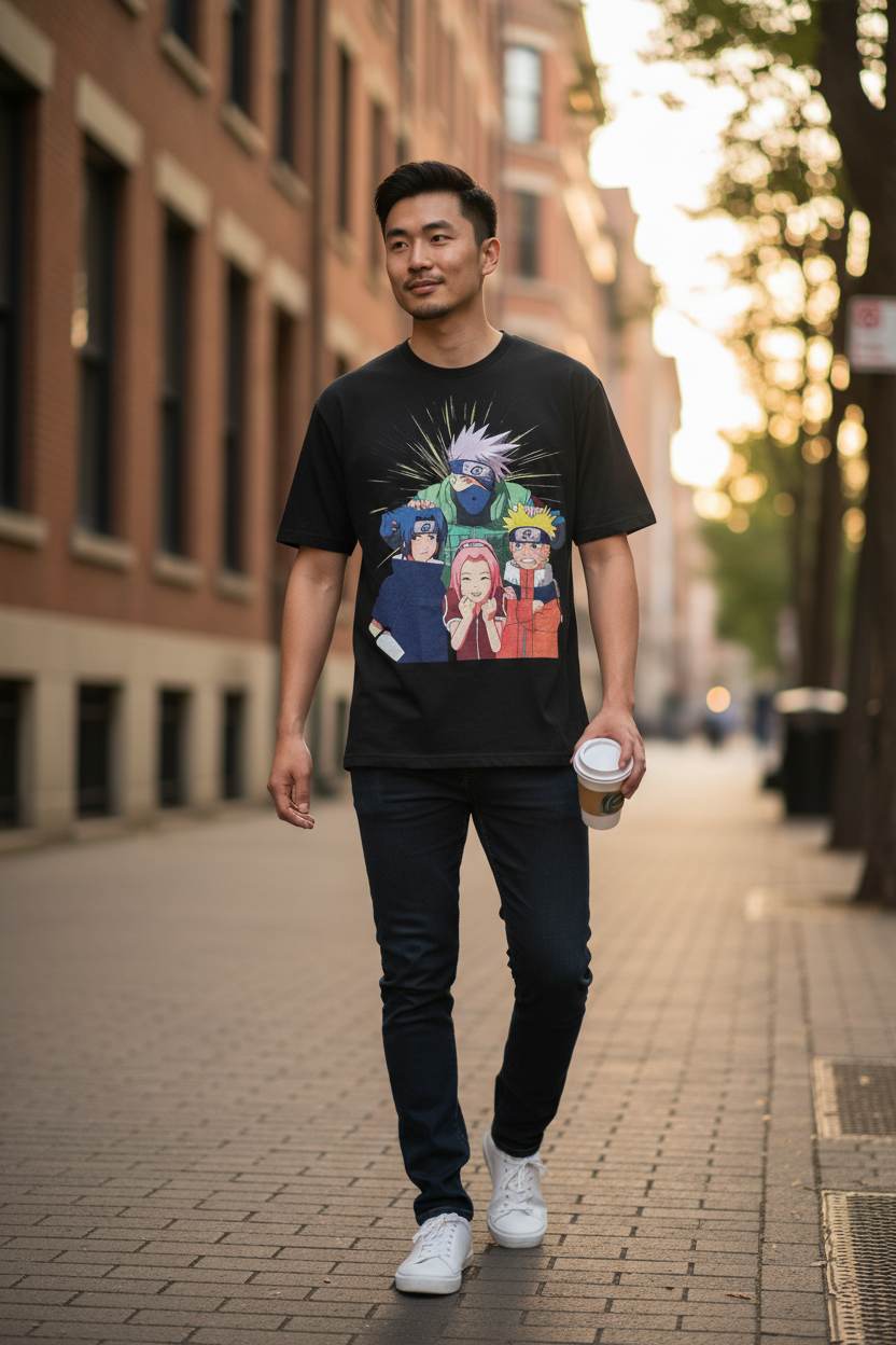 Ninja Warrior Style Graphic T-Shirt – Casual Tee for Teens & Adults