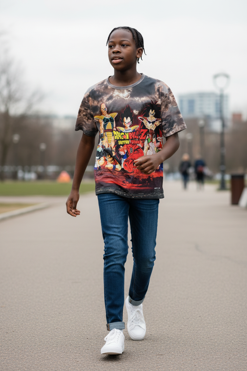 Action Hero Style Graphic T-Shirt for Men & Teens – Casual Tee