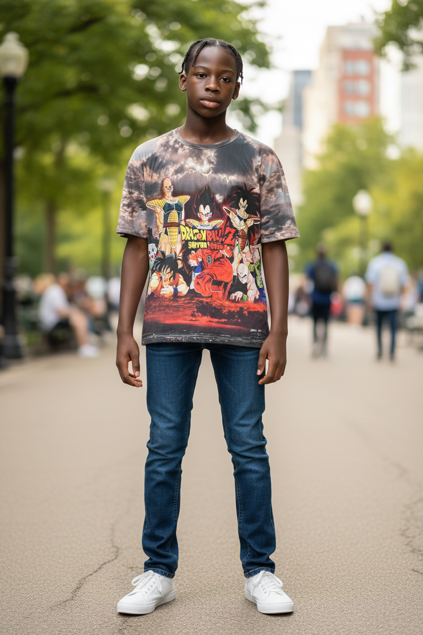 Action Hero Style Graphic T-Shirt for Men & Teens – Casual Tee