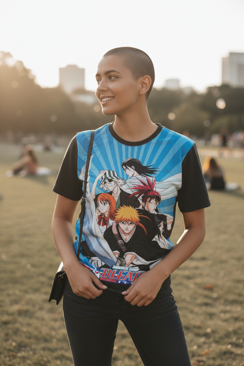 Soul Warrior Anime Style Unisex T-Shirt – Graphic Tee for Teens & Adults