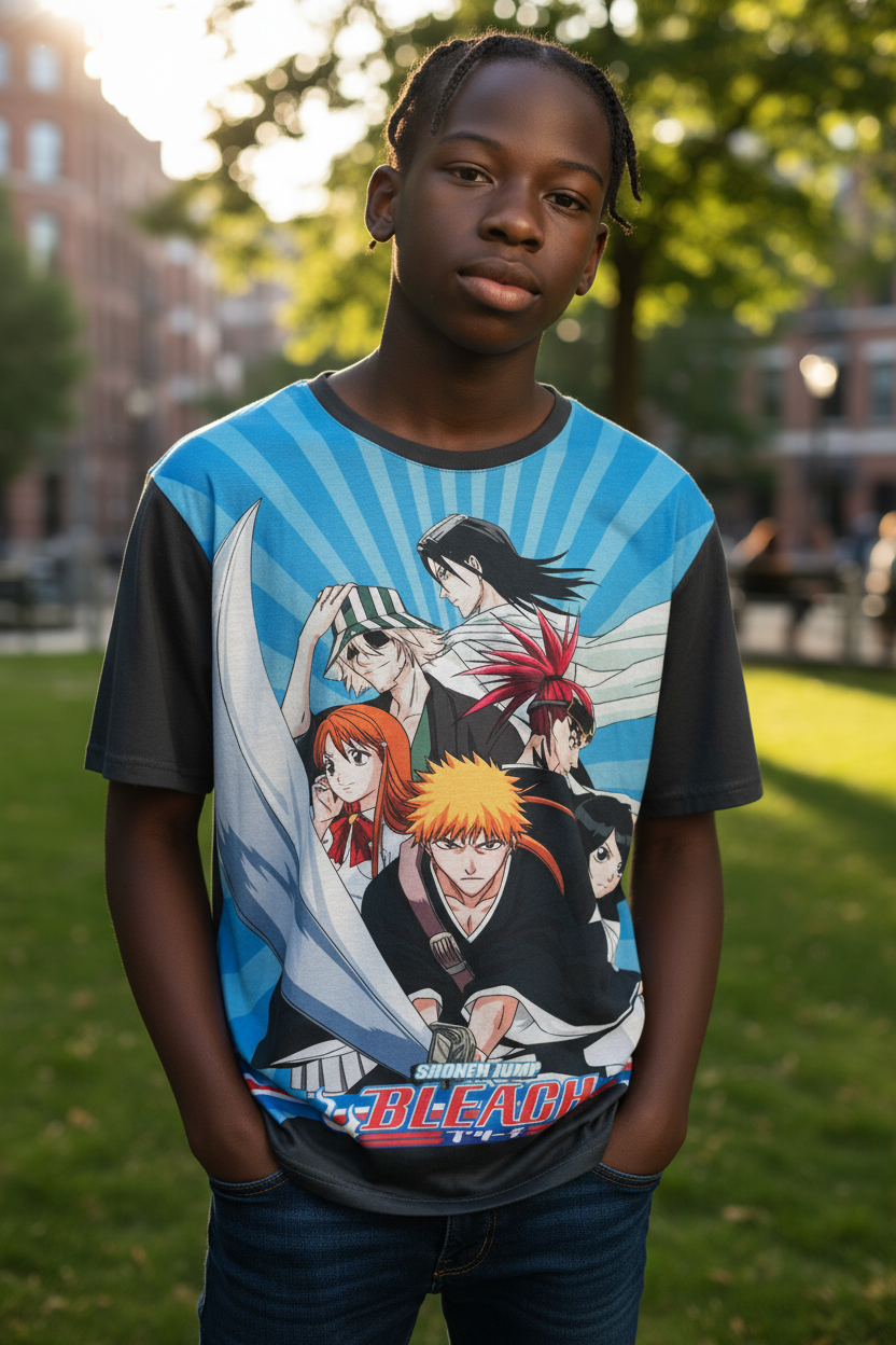 Soul Warrior Anime Style Unisex T-Shirt – Graphic Tee for Teens & Adults