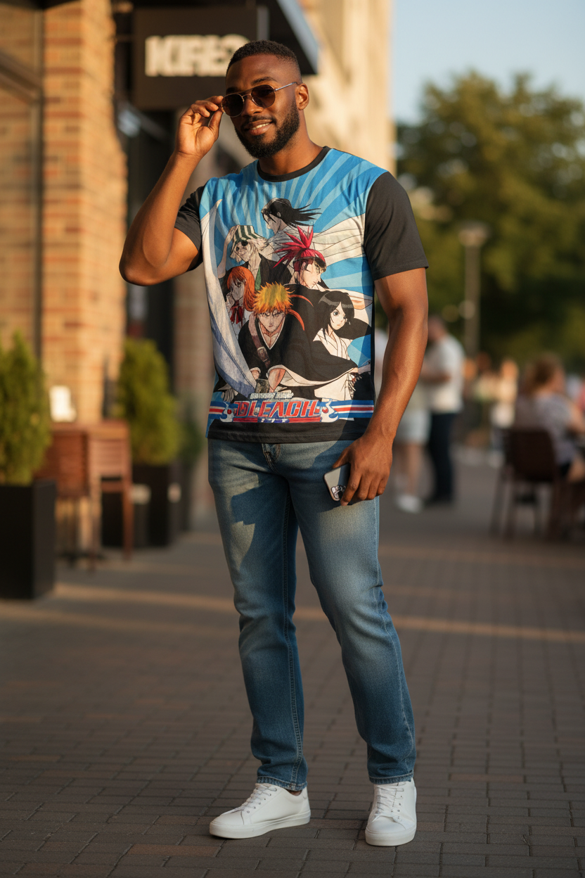 Soul Warrior Anime Style Unisex T-Shirt – Graphic Tee for Teens & Adults