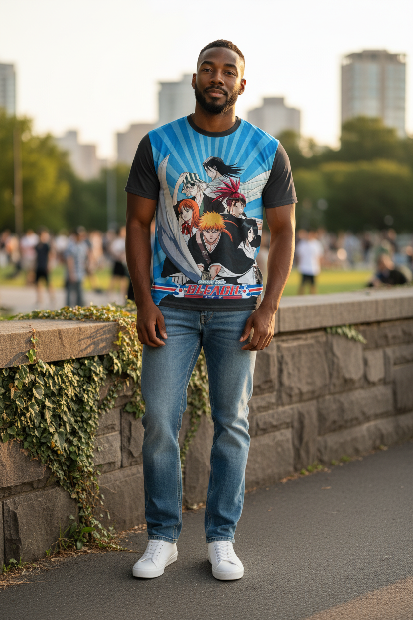 Soul Warrior Anime Style Unisex T-Shirt – Graphic Tee for Teens & Adults