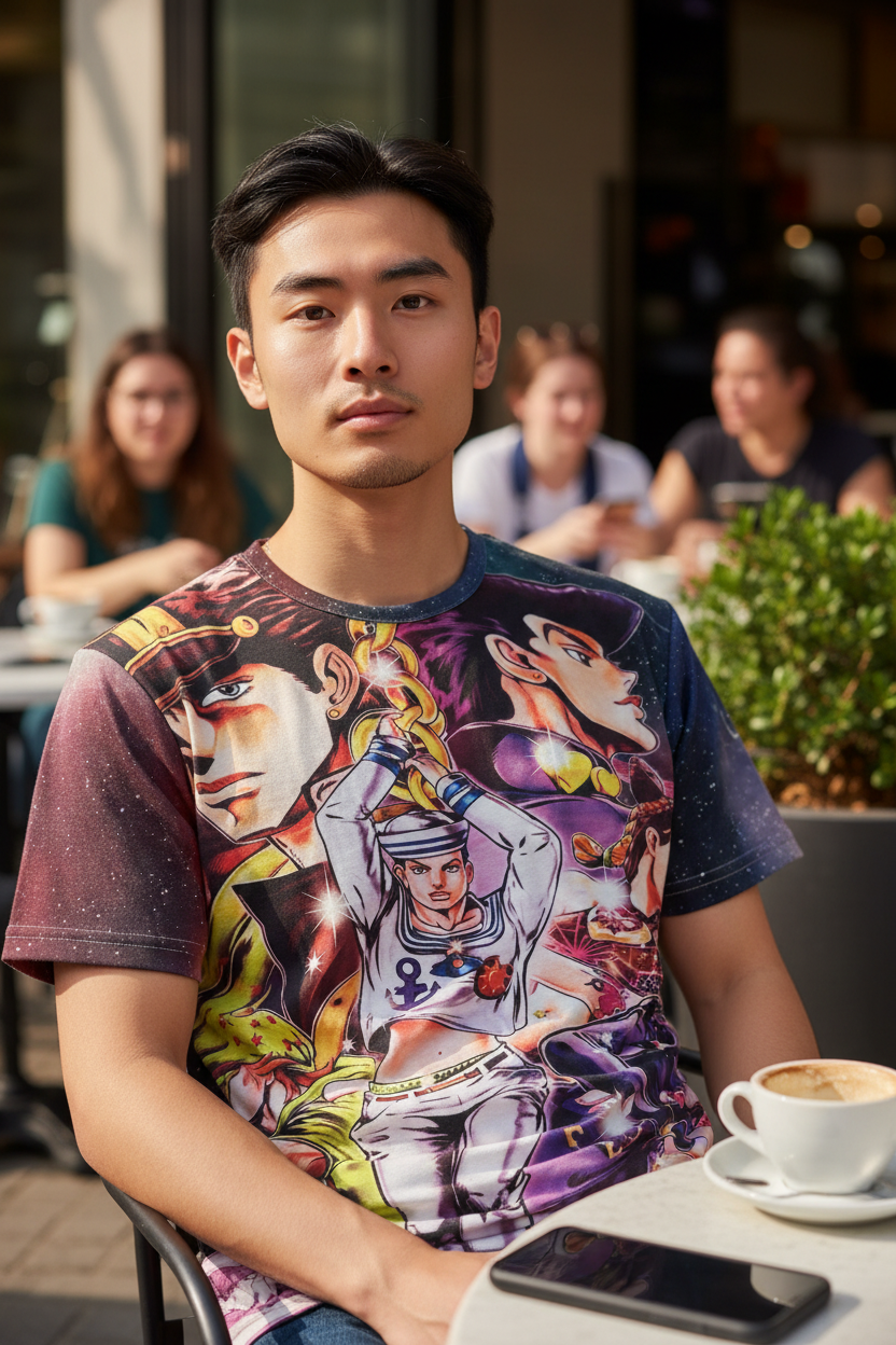 Bizarre Anime Style Unisex T-Shirt – Bold Graphic Tee for Teens & Adults