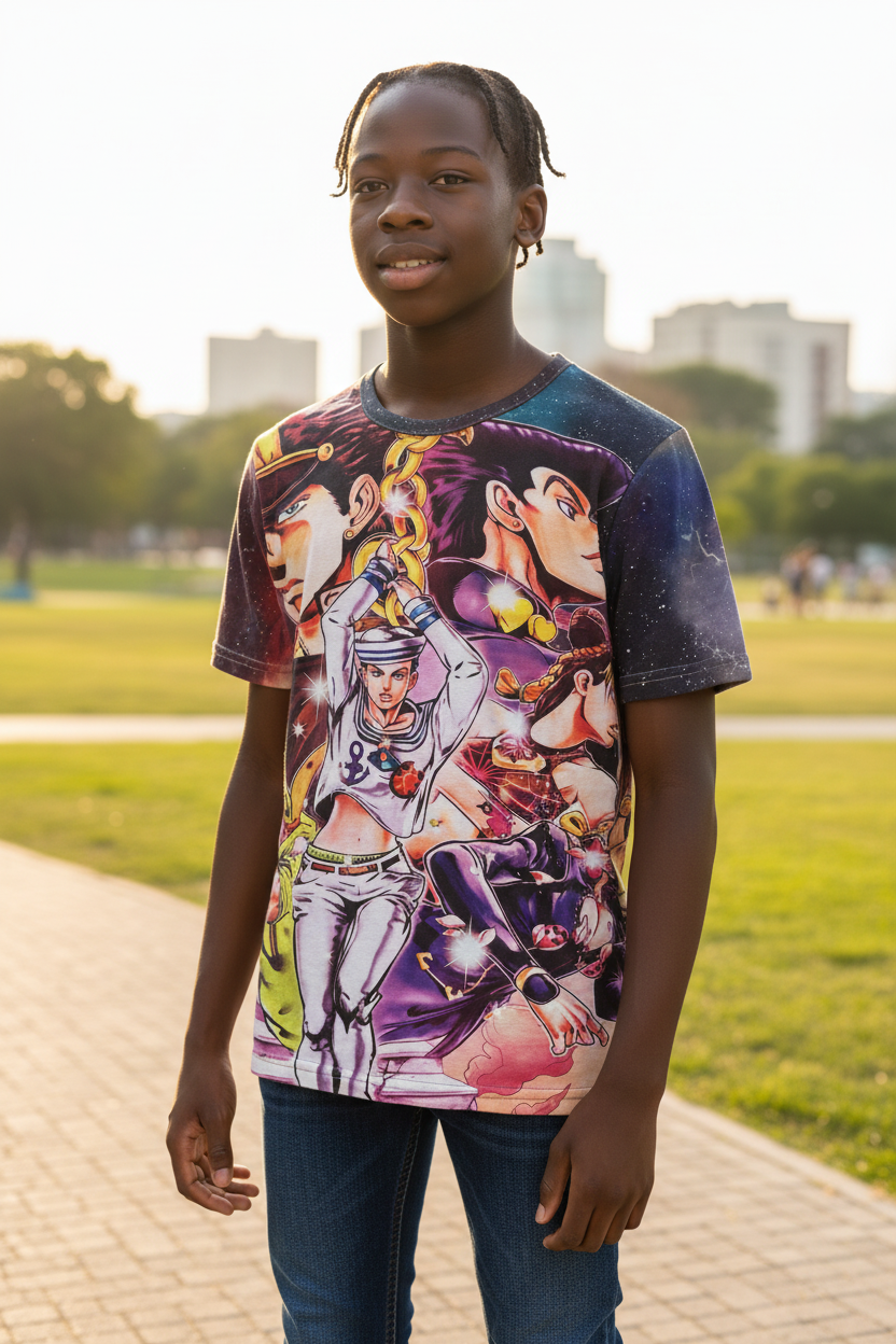Bizarre Anime Style Unisex T-Shirt – Bold Graphic Tee for Teens & Adults