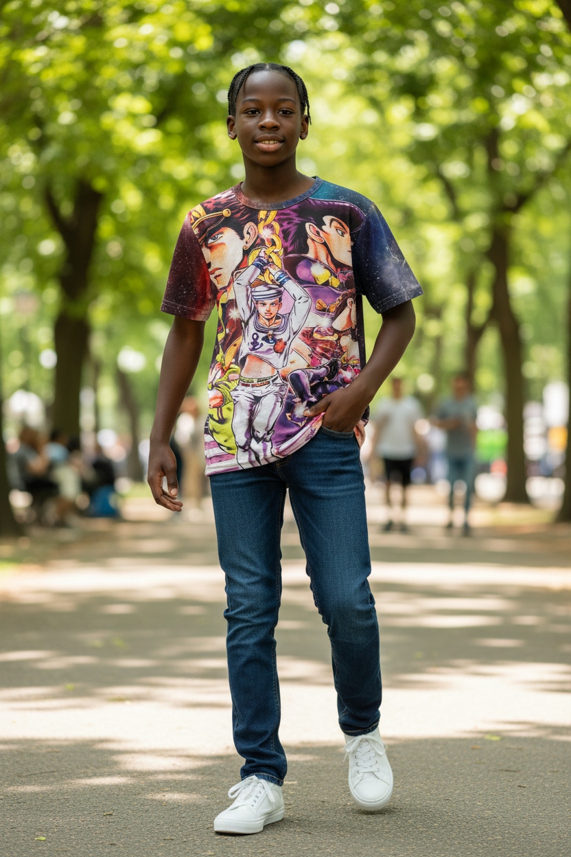 Bizarre Anime Style Unisex T-Shirt – Bold Graphic Tee for Teens & Adults