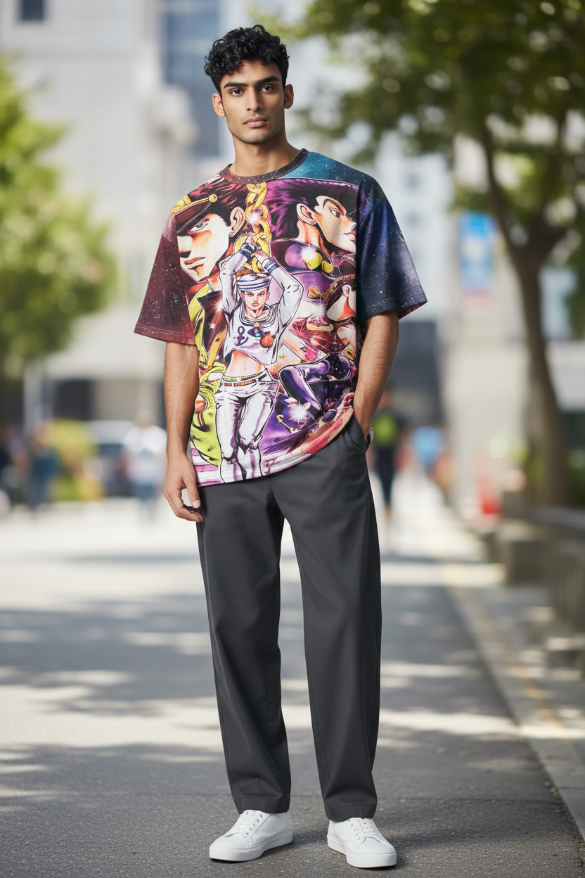 Bizarre Anime Style Unisex T-Shirt – Bold Graphic Tee for Teens & Adults