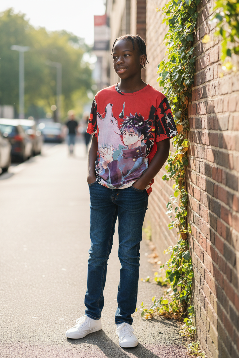 Dark Sorcerer Anime Style T-Shirt – Unisex Graphic Tee for Teens & Adults