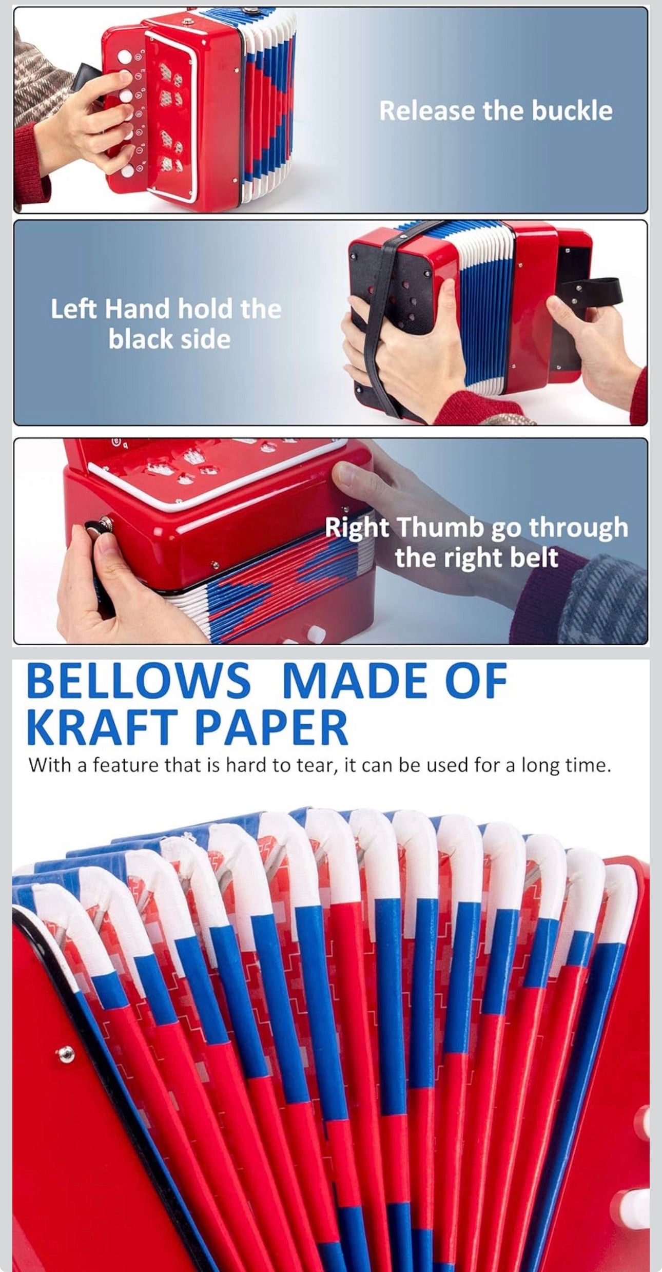 🎶 Kids' Colorful Accordion 🎶