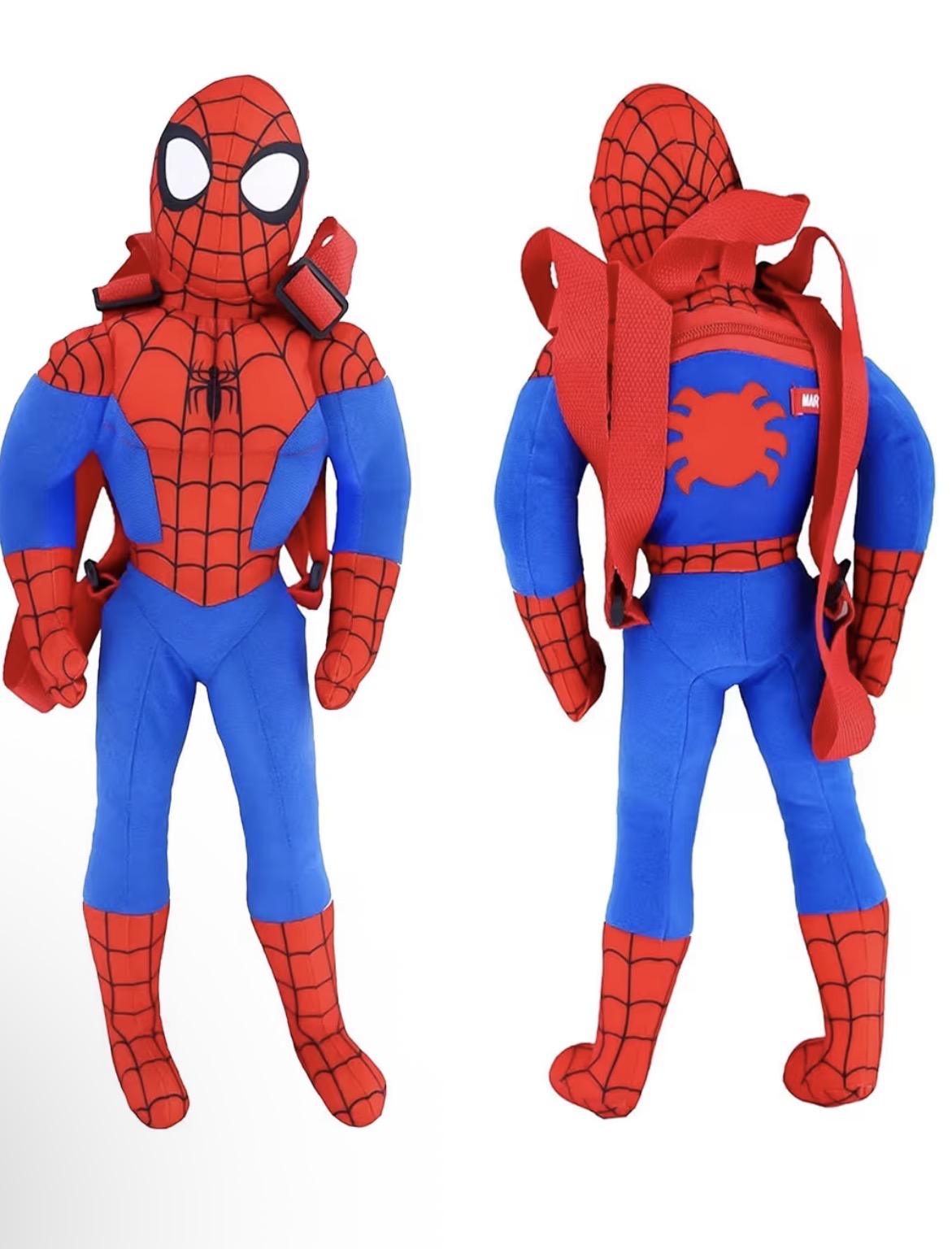 Spider-Man Plush Backpack 19 Inch – Officially Licensed Soft Character Backpack for Kids