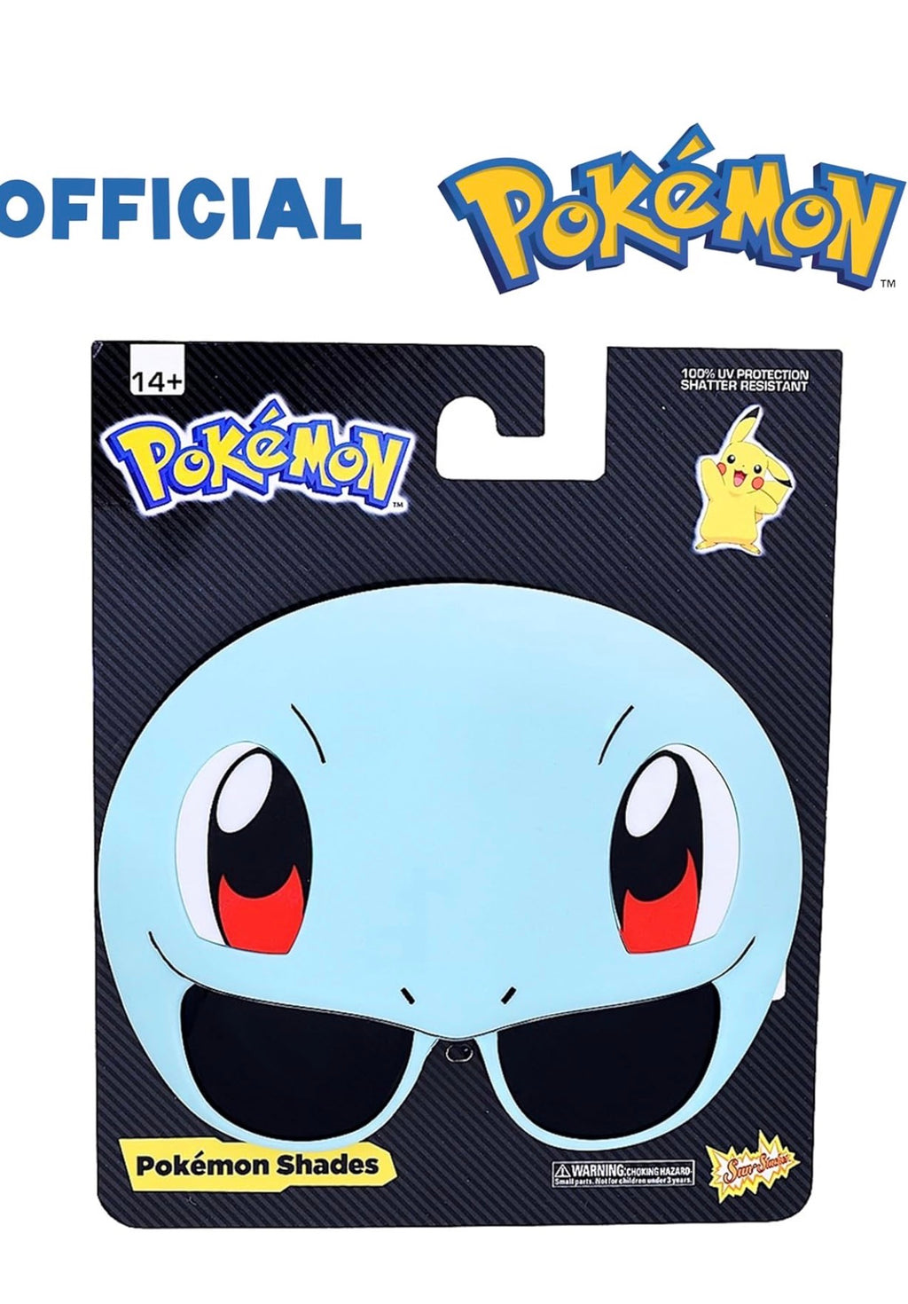 Sun-Staches Pokemon Sunglassess  One Size Fits Most, Light Blue %100 UV Protection