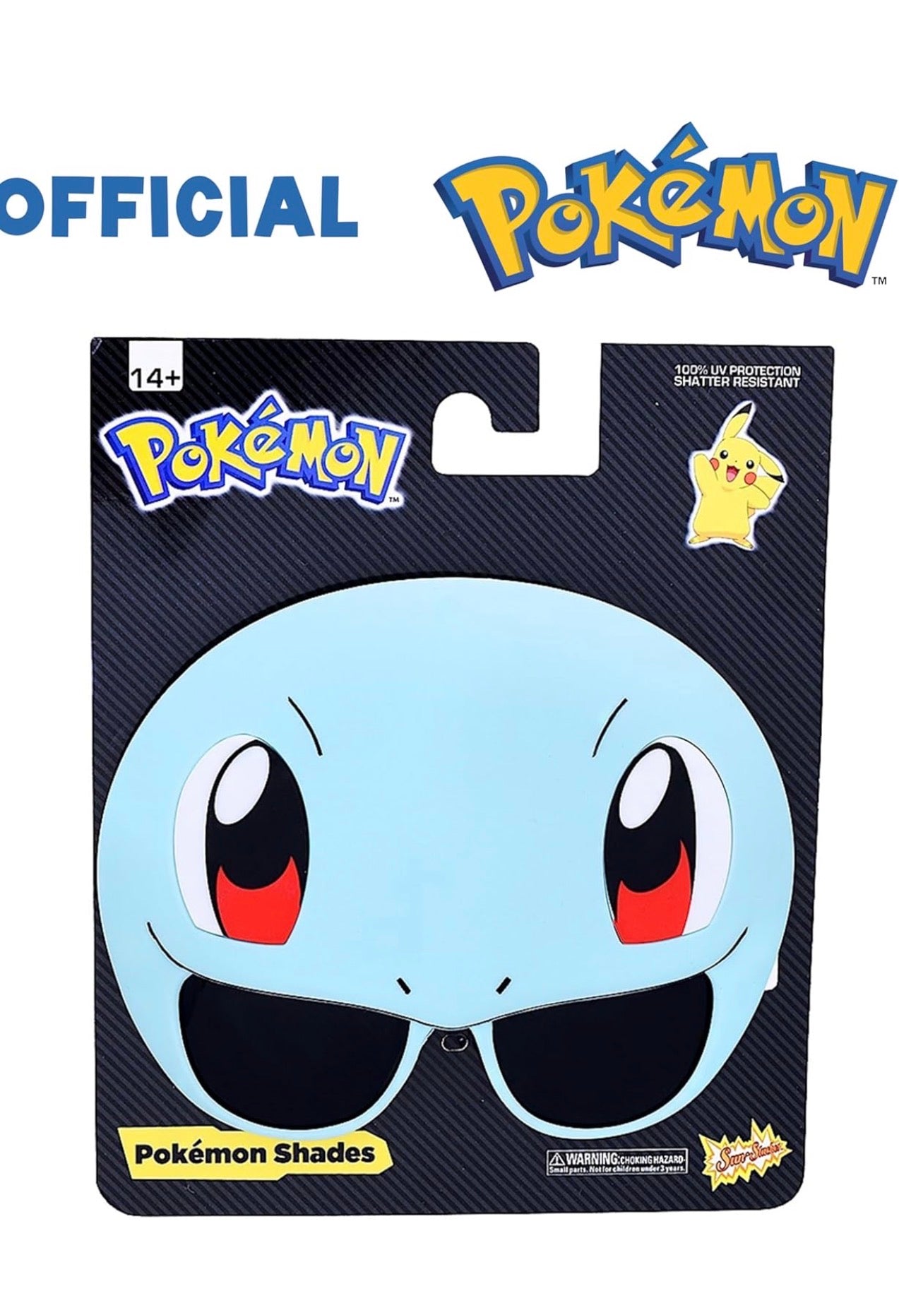 Sun-Staches Pokemon Sunglassess  One Size Fits Most, Light Blue %100 UV Protection
