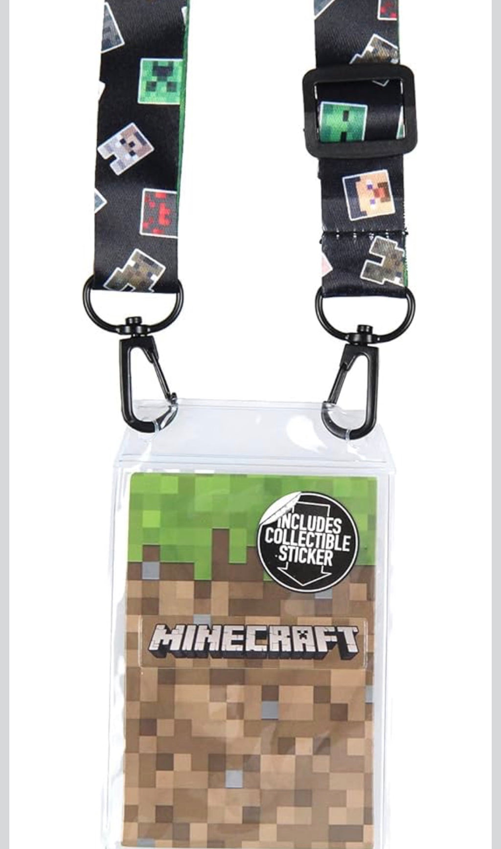 MINECRAFT LANYARD WITH STICKERS