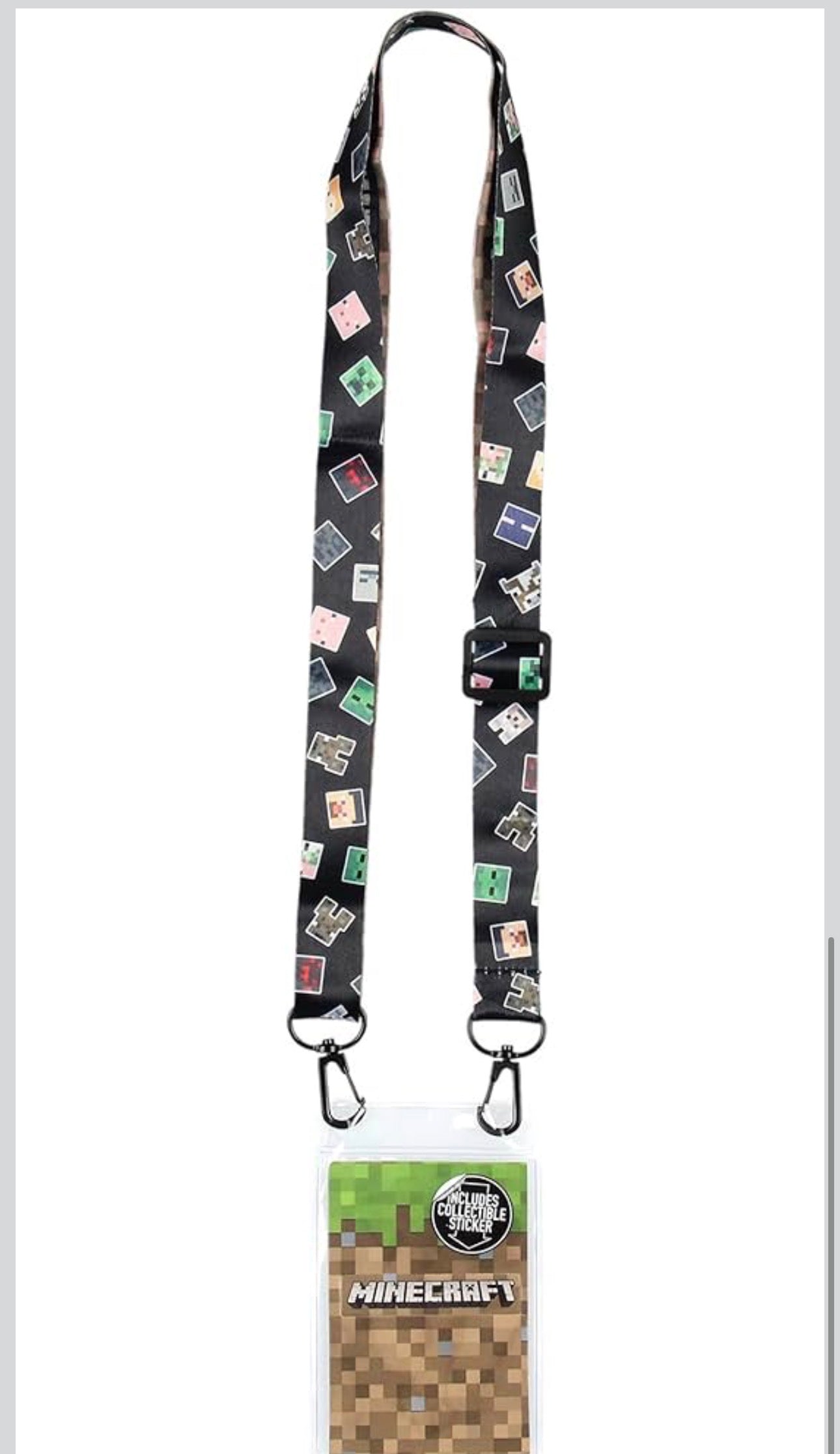 MINECRAFT LANYARD WITH STICKERS