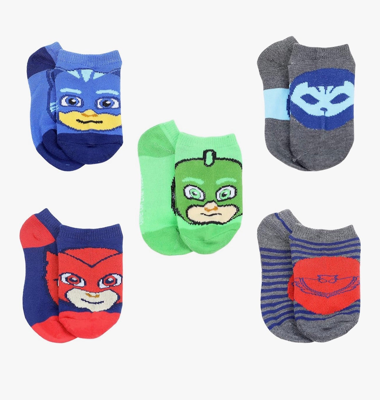 🦸♂️🧦 PJ Masks 5-Pack Character Socks - Medium, Blue/Mix Color 🎉✨