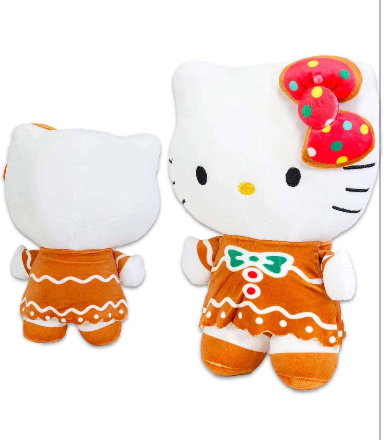 Hello Kitty Licensed Gingerbread Plush Toy – 10-Inch Soft Collectible Stuffed Animal