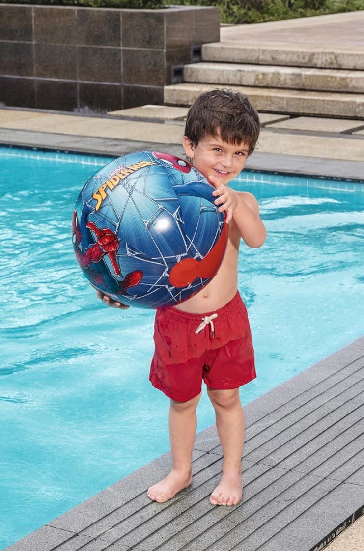Marvel Spider-Man Beach Ball – 13.5 Inch Inflatable Ball with Repair Patch, License
