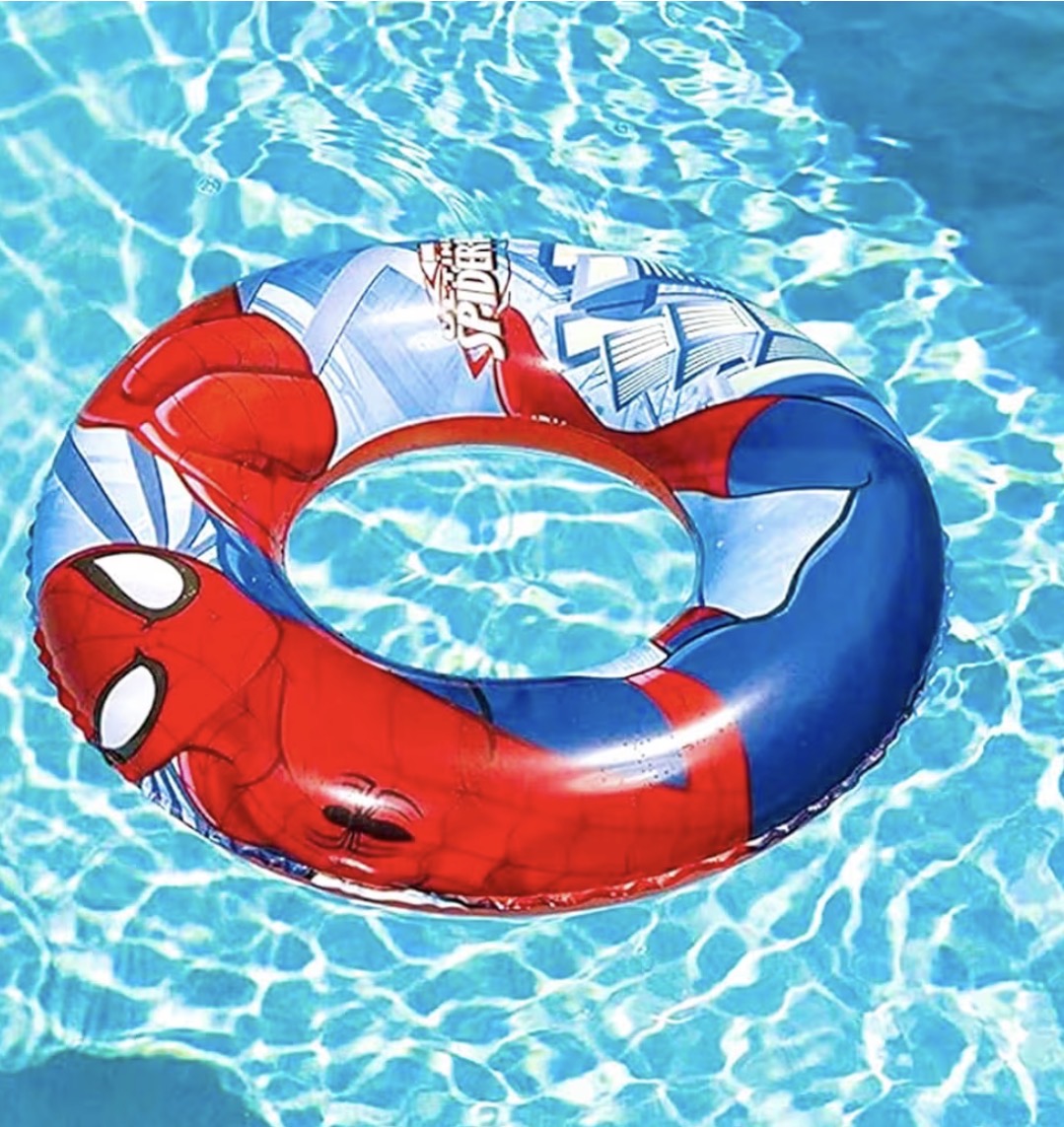 Marvel Spider-Man Swim Ring – Inflatable Inner Tube for Kids Ages 3–6, Licensed