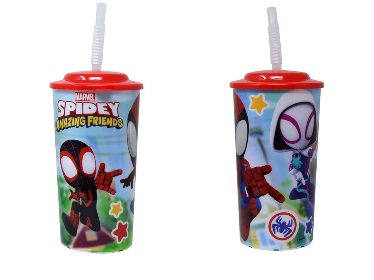 Spiderman  and Friends 16 oz PP Sport Tumbler with Lid – Reusable Kids Drinking Cup