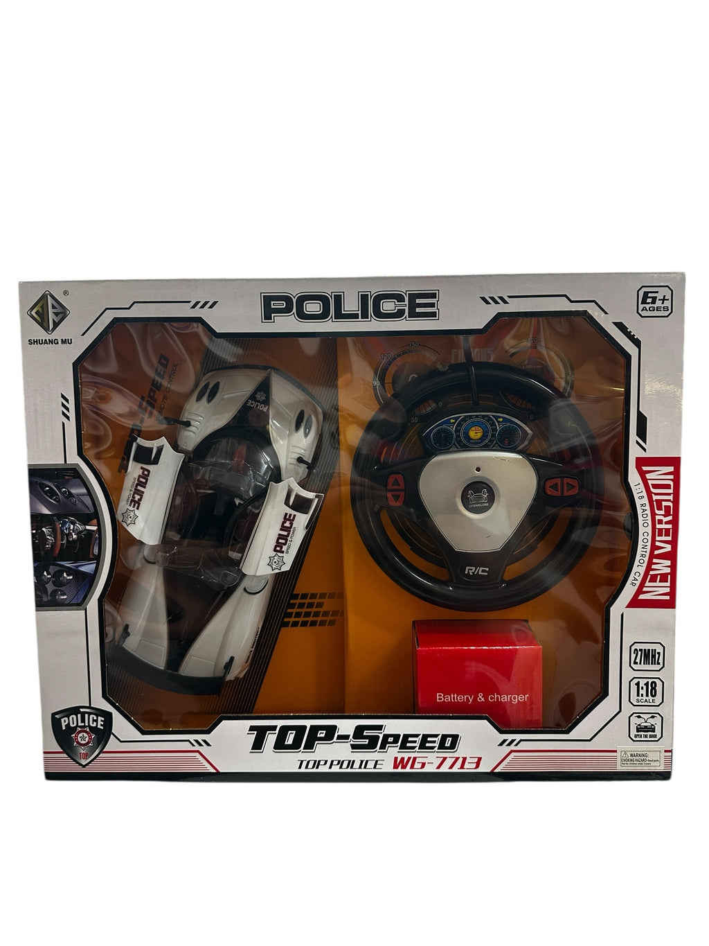 Police-Graffiti Speed RC Car – 1:18 Scale High-Speed Action!