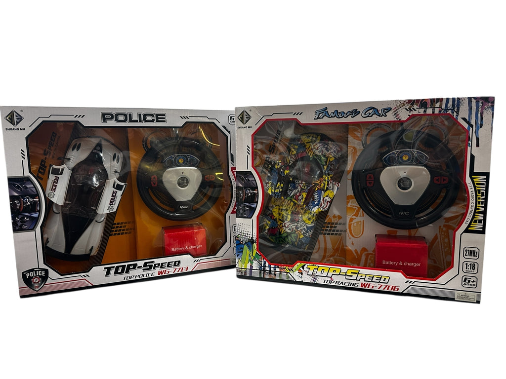Police-Graffiti Speed RC Car – 1:18 Scale High-Speed Action!