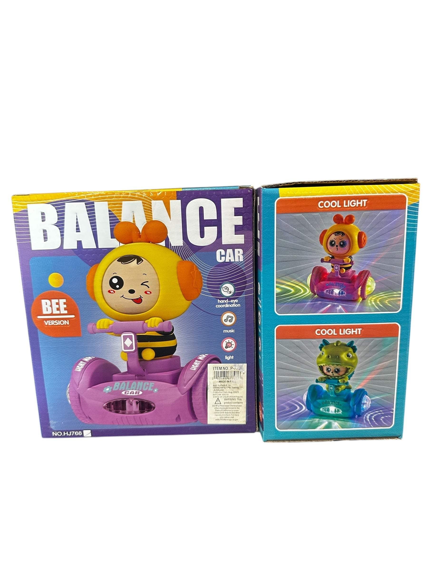 Kids Balance Car Dinosaur Version with Lights and Music, Cute Ride-On Balance Toy, Interactive Push Car for Toddlers Ages 3+