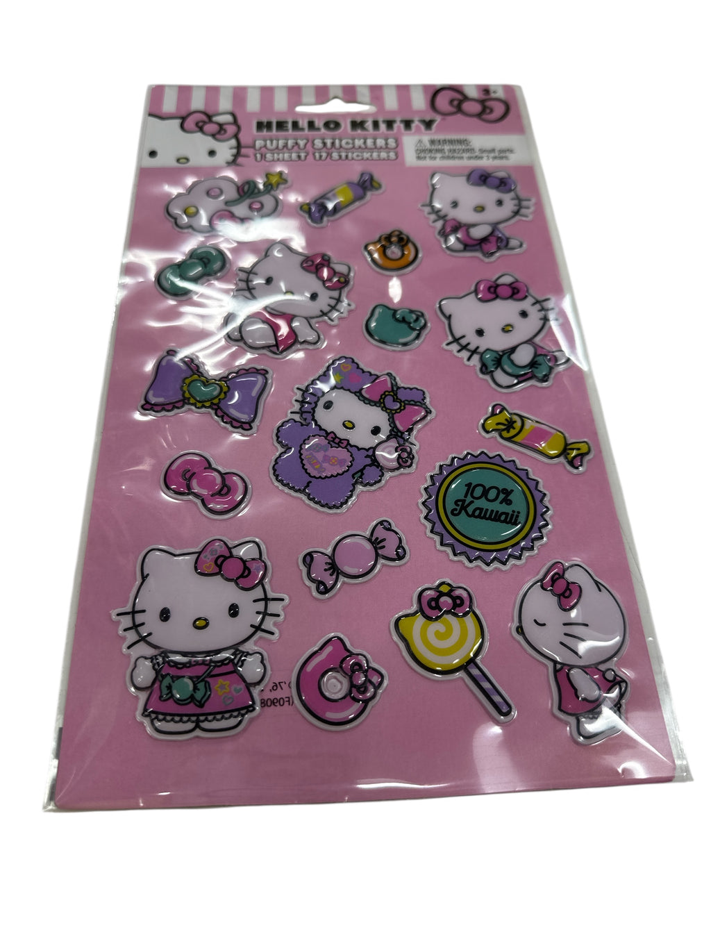 HELLO KITTY PUFFY  STICKER 17 PCS 1 SHEET
