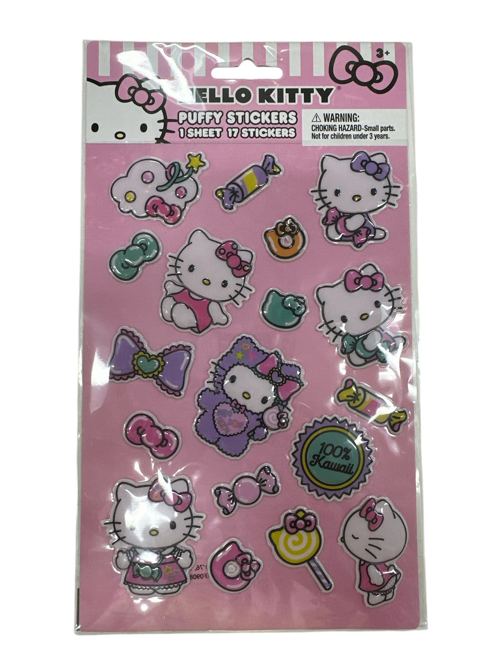 HELLO KITTY PUFFY  STICKER 17 PCS 1 SHEET