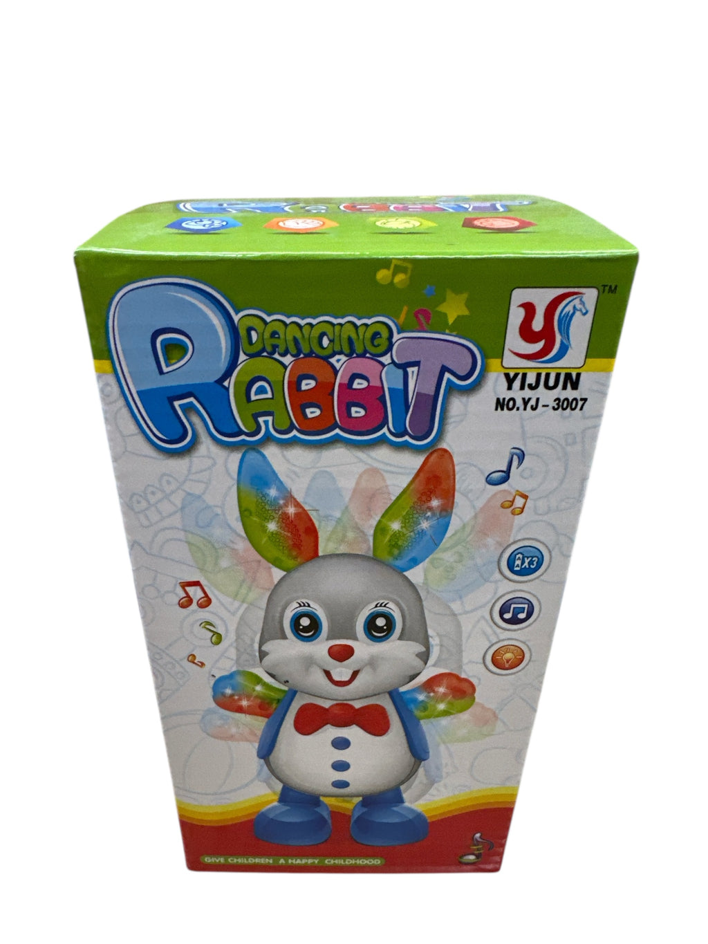 B/O Dancing Rabbit Toy with Lights & Sounds – Interactive Musical Dancing Bunny for Kids, Battery Operated Educational Toy