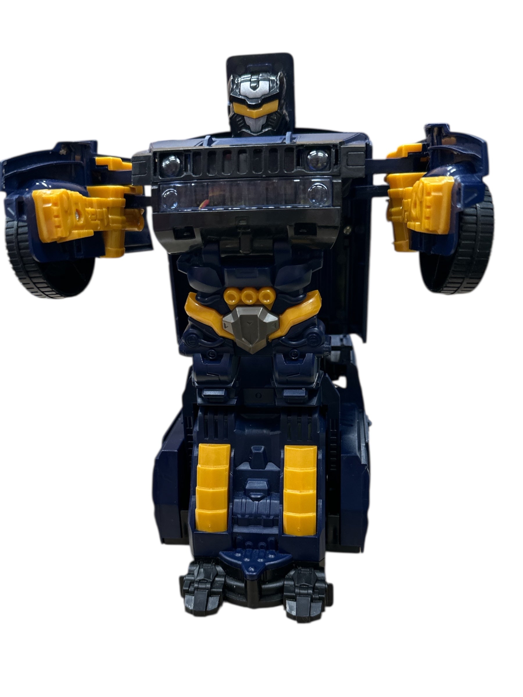 B/O TRANSFORMERS POLICE CAR WITH LIGHT AND SOUND 8"