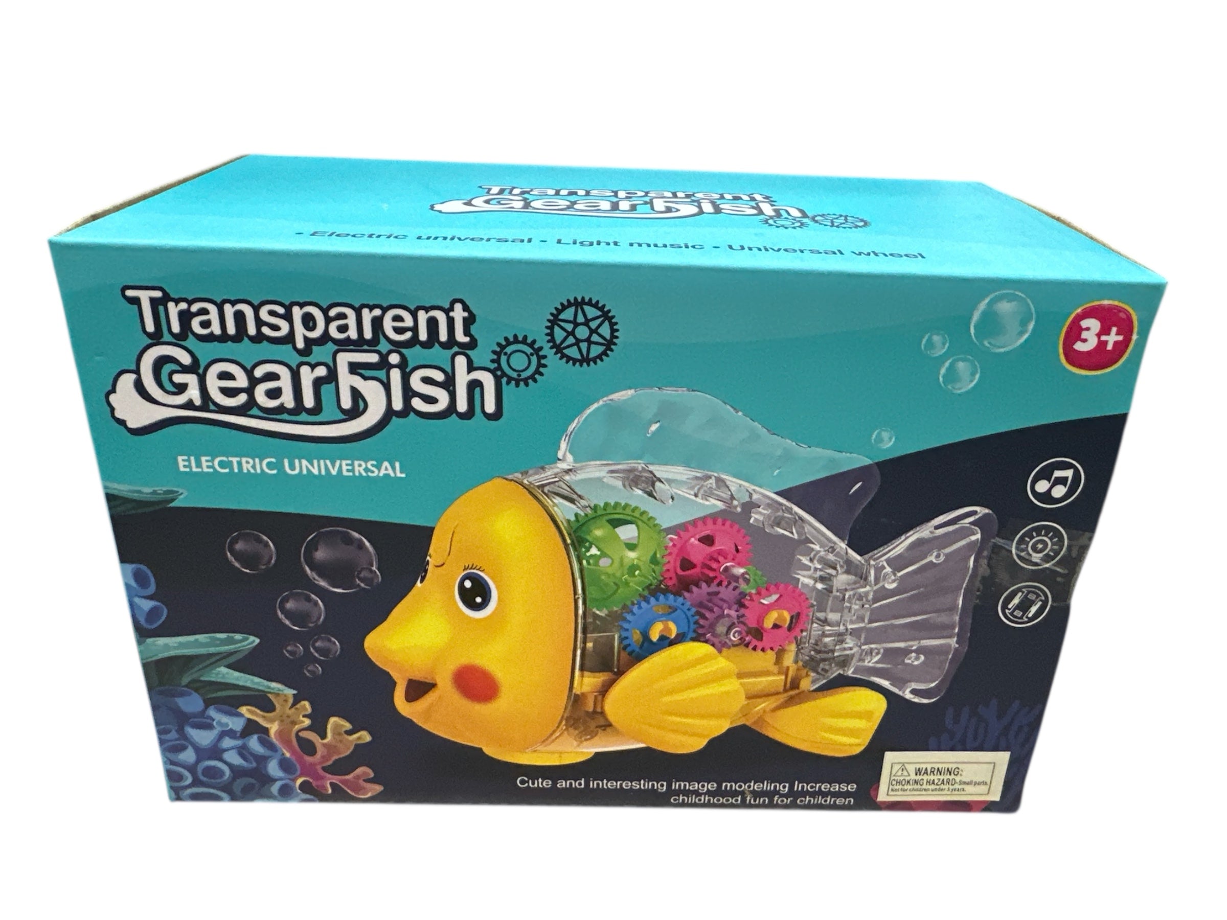 B/O Dancing Gear Fish Toy with Lights & Music – Educational Gear Toy for Kids Ages 3+, Motor Skills Learning Toy