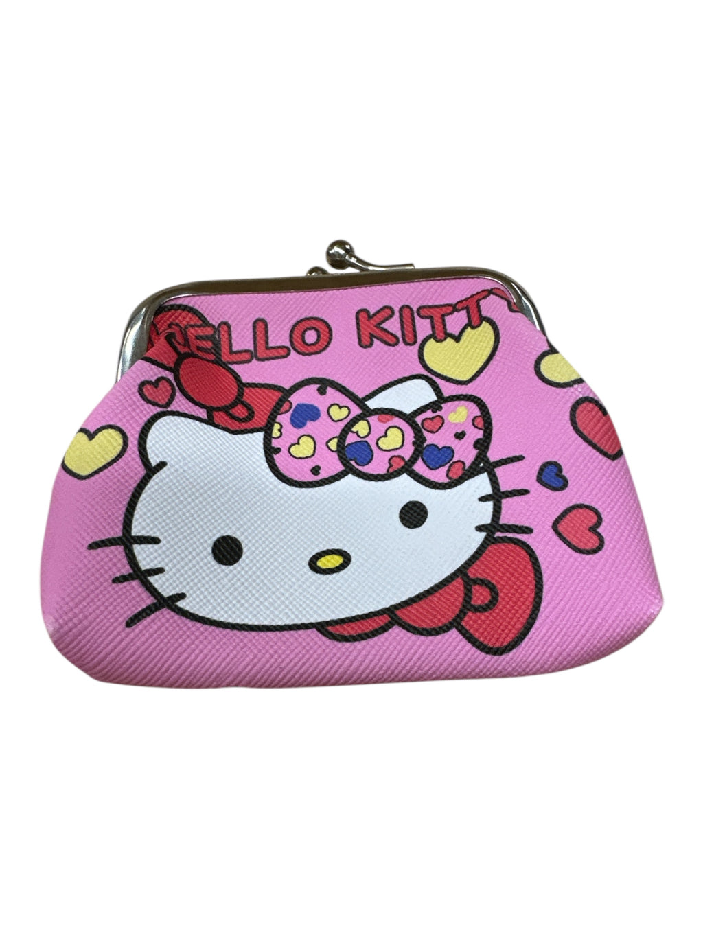 HELLO KITTY COIN PURSE PINK DOUBLE FACE 3.5"