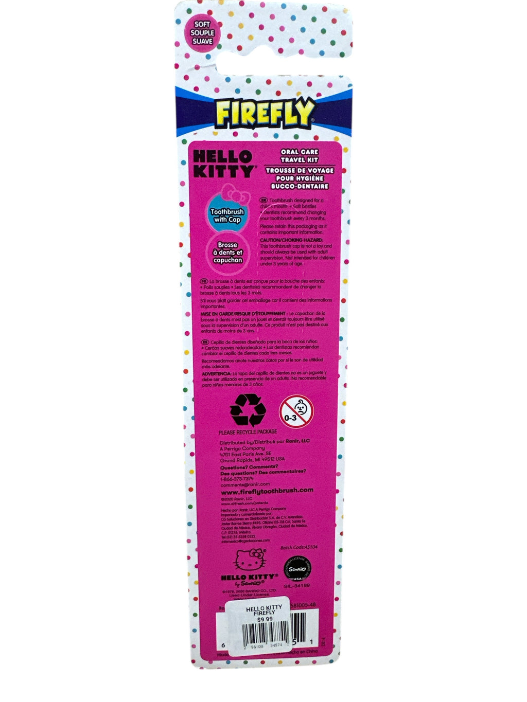 HELLO KITTY TOOTH BRUSH SET WITH COVER