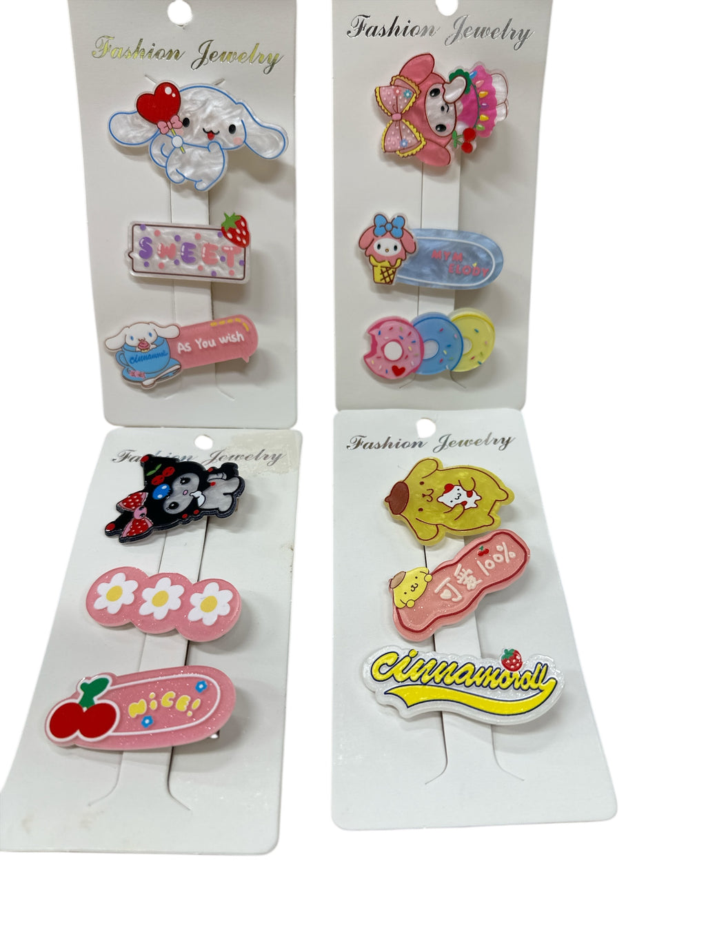 HELLO KITTY HAIR CLIPS 3 PCS EACH PACK