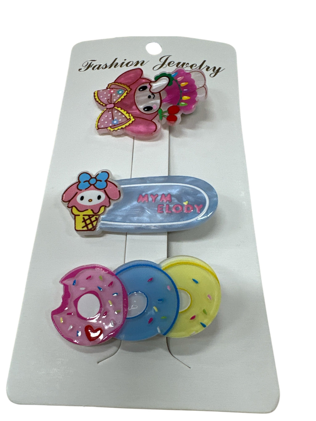 HELLO KITTY HAIR CLIPS 3 PCS EACH PACK