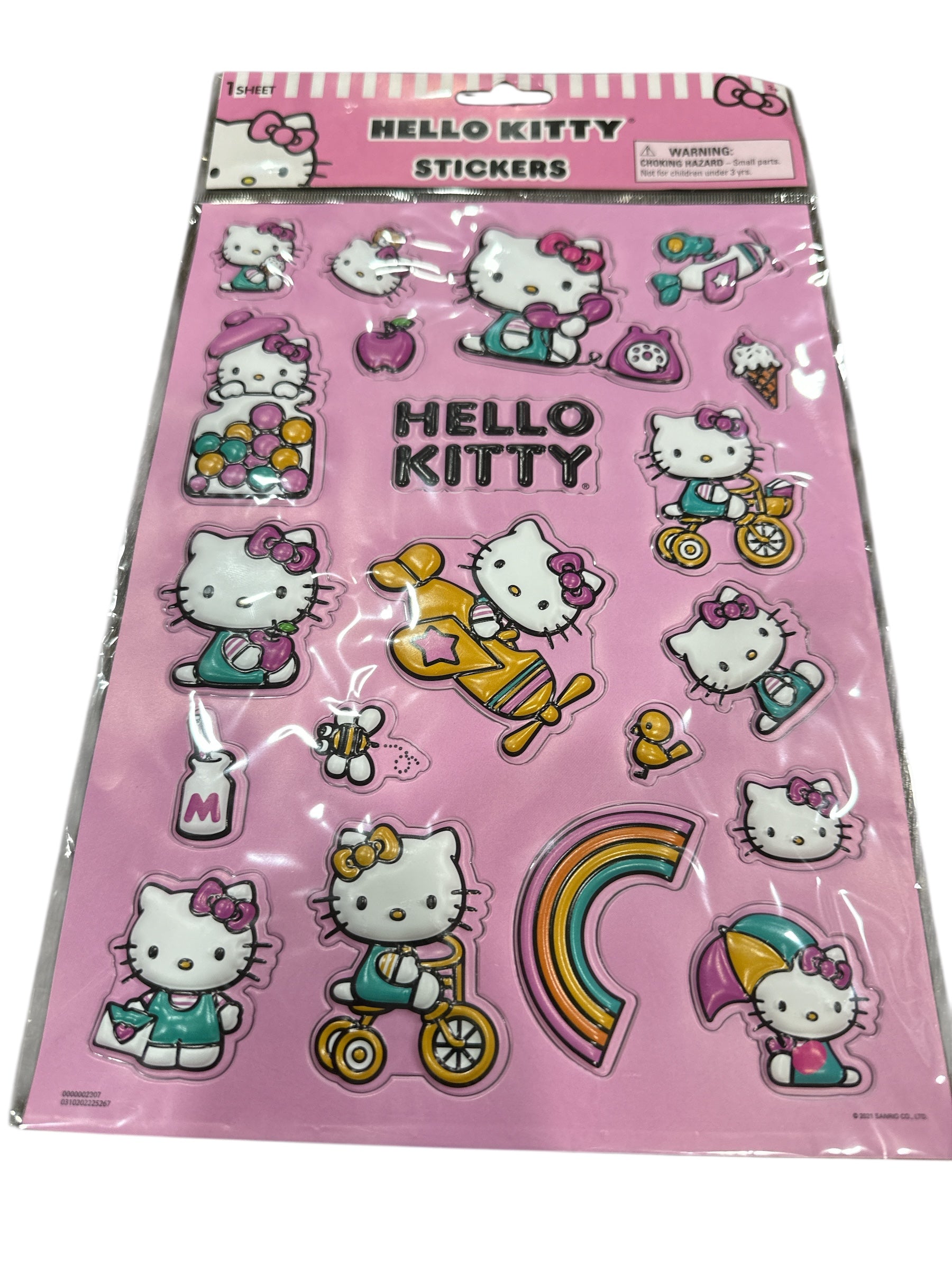 HELLO KITTY 3D STICKER SHEET 18 PCS SET