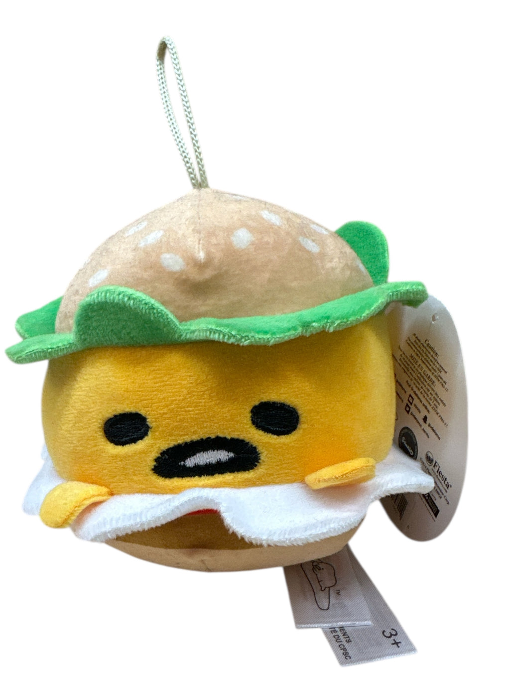 GUDETAMA THE LAZY EGG HAMBURGER PLUSH 4.5"