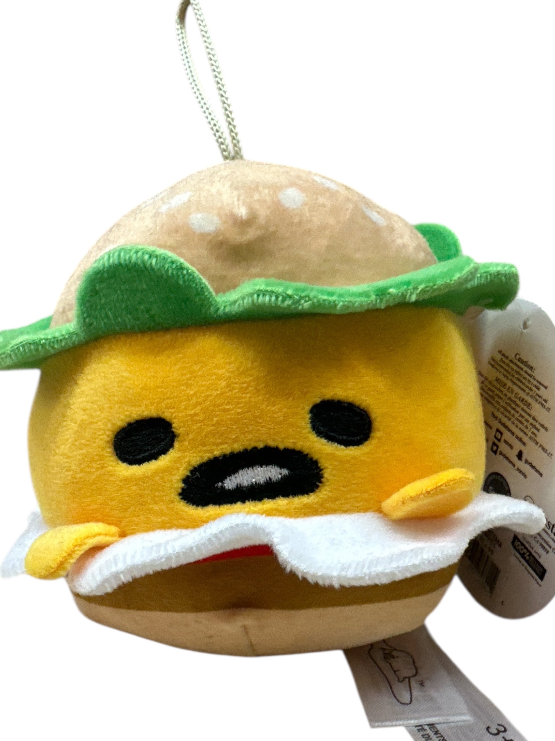 GUDETAMA THE LAZY EGG HAMBURGER PLUSH 4.5"