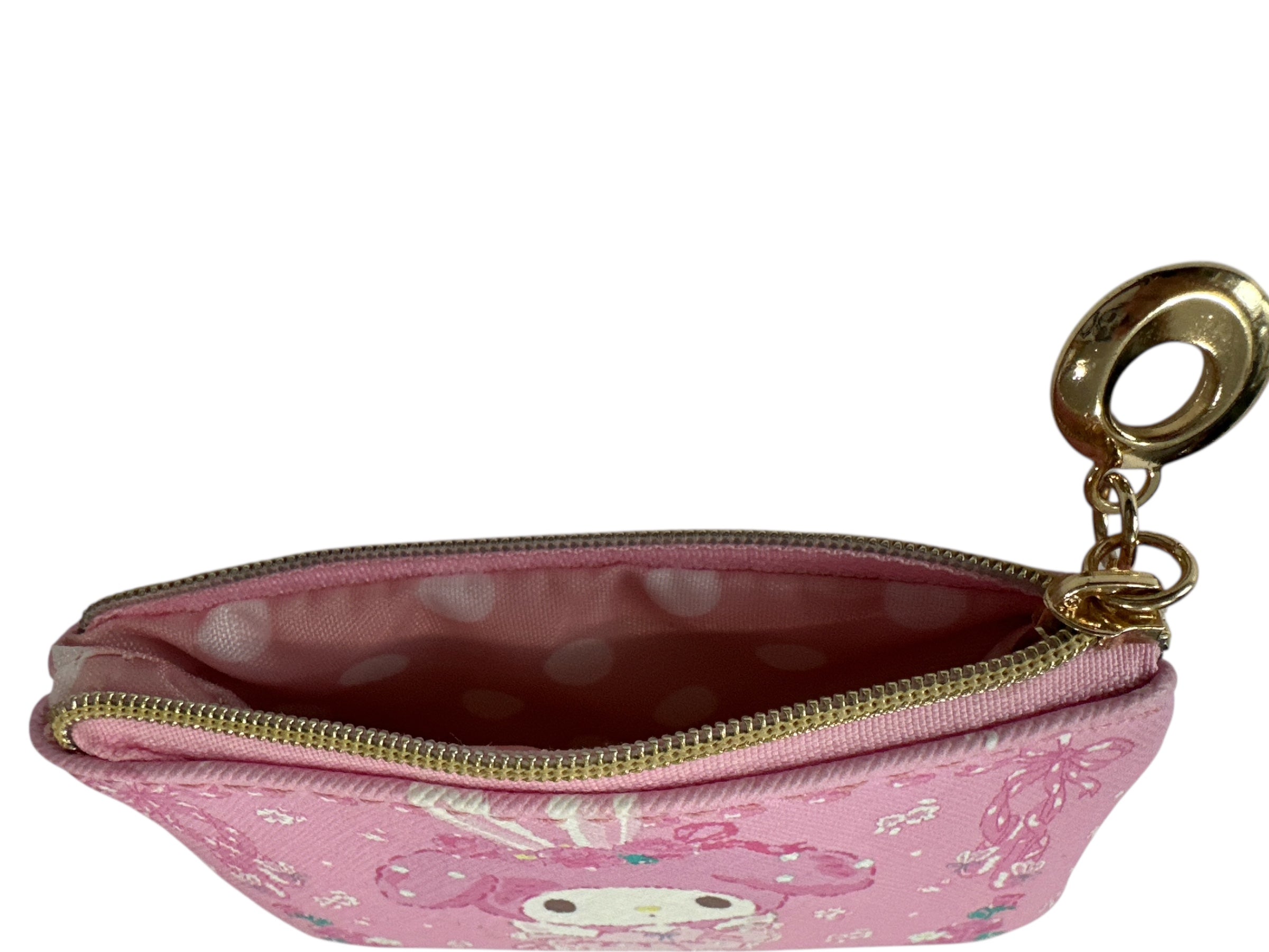 Hello Kitty Cute Coin Purse - Double-Sided Pink with Zip (4.5")