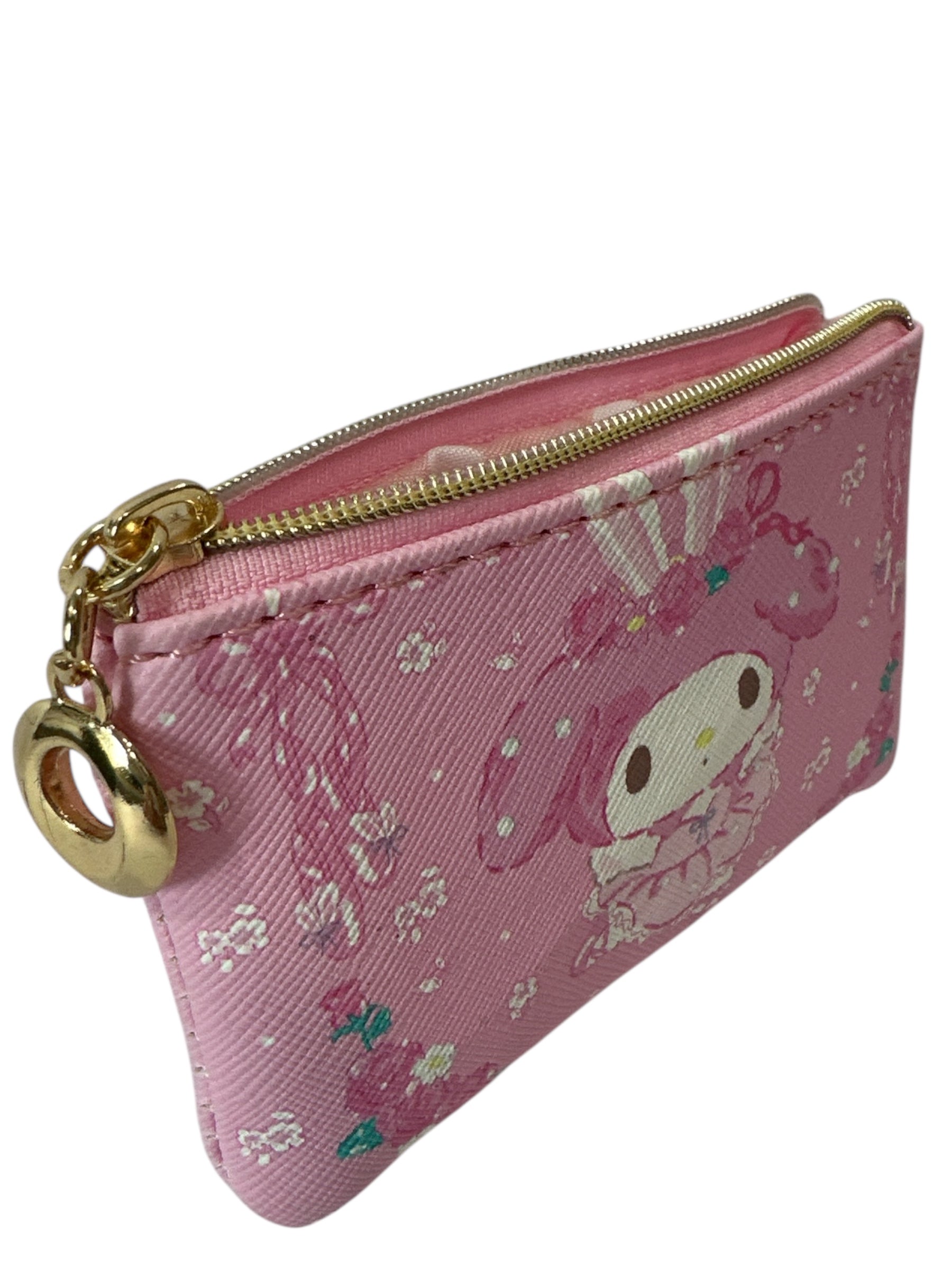 Hello Kitty Cute Coin Purse - Double-Sided Pink with Zip (4.5")