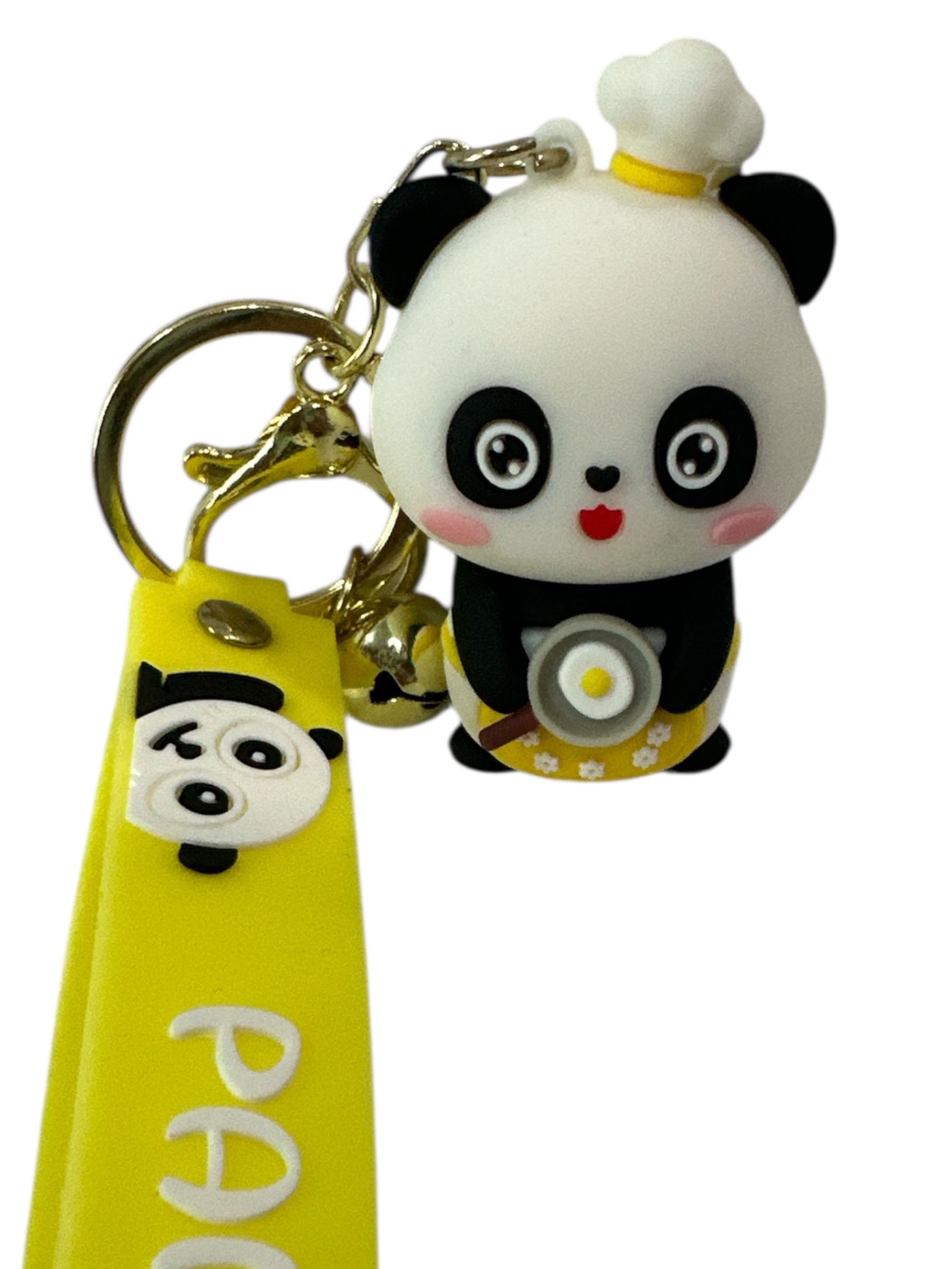 CUTE PANDA SLICON KEYCHAIN 3D