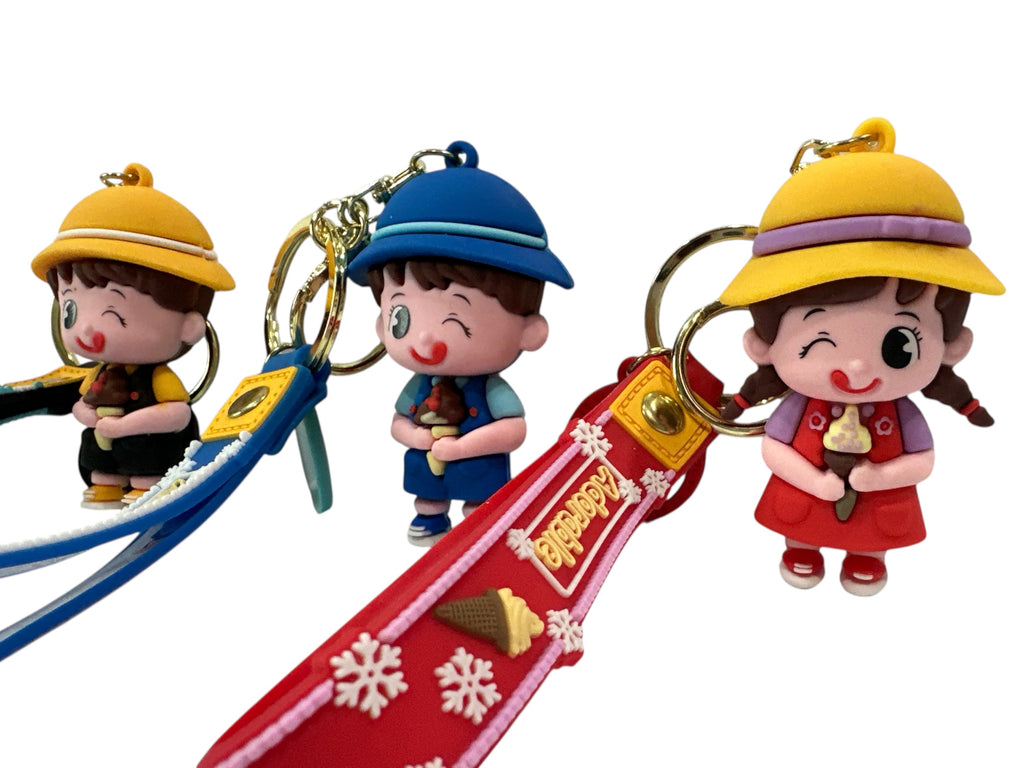 CUTE GIRL ANIME KEYCHAIN 3D SLICON KEYCHAIN 3D 3"