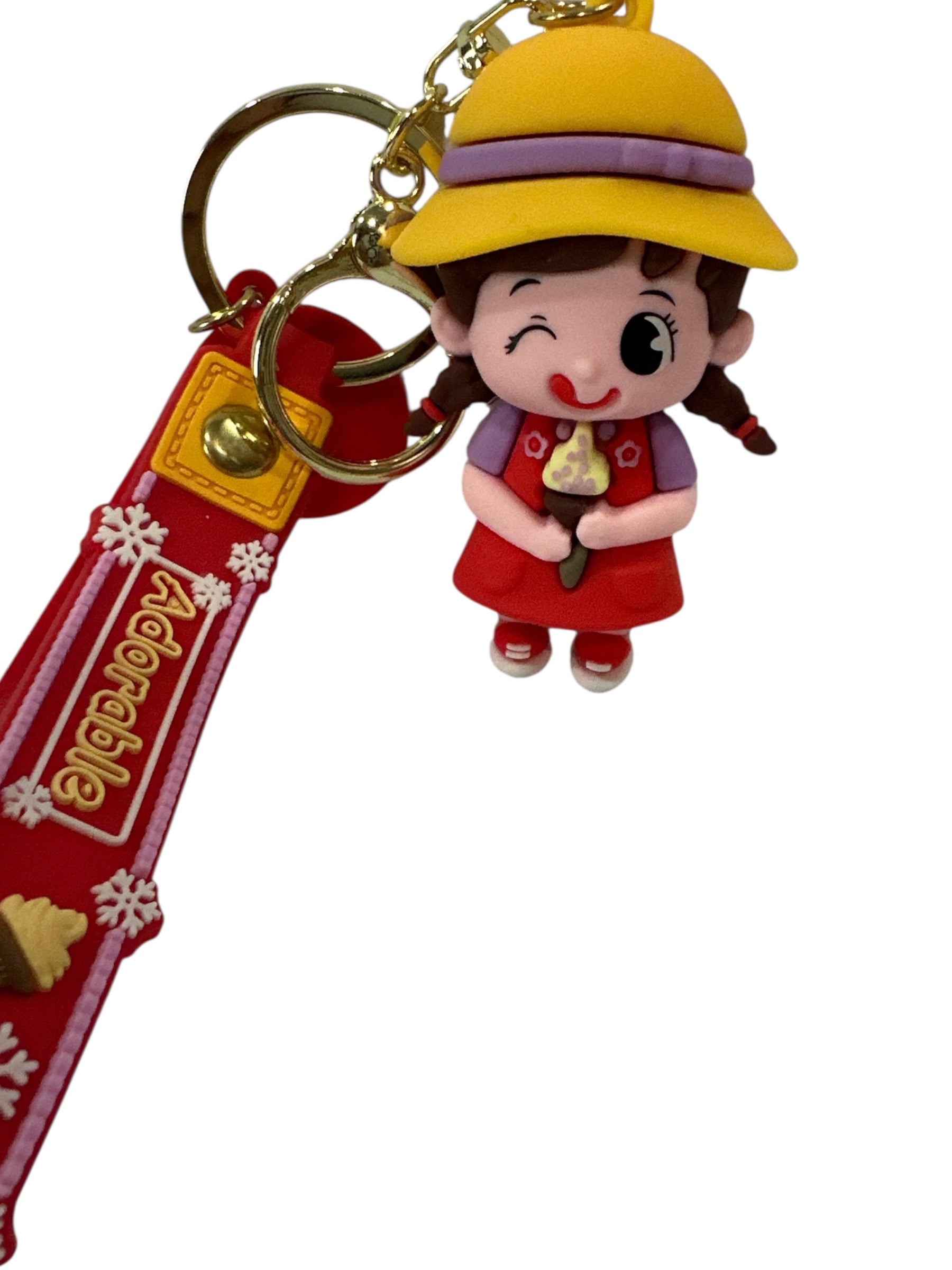 CUTE GIRL ANIME KEYCHAIN 3D SLICON KEYCHAIN 3D 3"