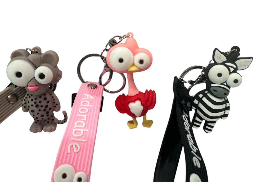 Cute Zoo Animals 3D Silicone Keychain - 3" of Wildly Adorable Fun