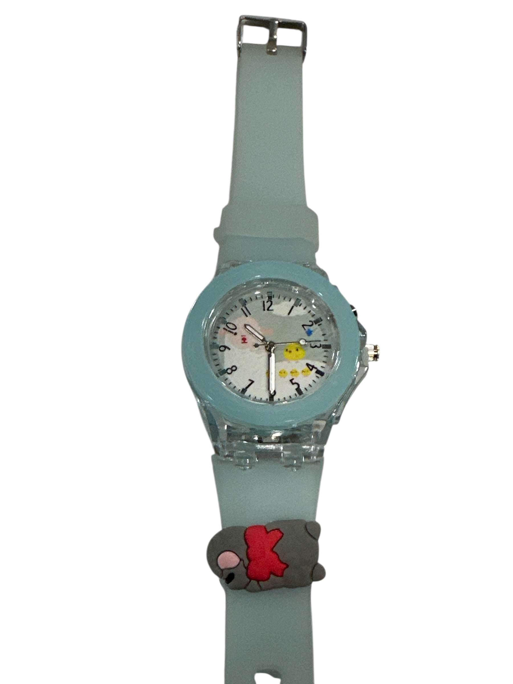 Girl's Blue Light-Up Analog Watch - Time-Telling Fun That Glows with Style!